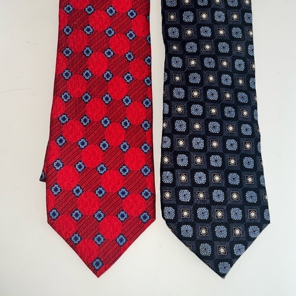 Ermenegildo Zegna Set of 2 100% Silk Ties - Picture 1 of 7